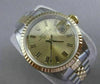 MINT ROLEX OYSTER PERPETUAL DATE 2 TONE 18K GOLD SS LADIES WATCH BOX 26M #21584