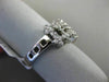 ESTATE WIDE .55CT DIAMOND 14K WHITE GOLD 3D TWO CROSS WEDDING ANNIVERSARY RING