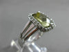 ESTATE 3.25CT DIAMOND & YELLOW TOPAZ 14K WHITE GOLD HALO FRIENDSHIP PROMISE RING