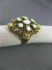 ANTIQUE EXTRA LARGE 1.40CT AAA OPAL 14KT YELLOW GOLD FILIGREE FUN RING #22962
