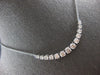 EXTRA LARGE 3CT DIAMOND 14KT WHITE GOLD 3D GRADUATING V SHAPE BAR LOVE NECKLACE