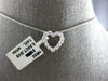 .50CT DIAMOND 14KT WHITE GOLD 3D CLASSIC ROUND OPEN HEART LOVE FLOATING PENDANT