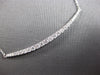 ESTATE LARGE .47CT DIAMOND 18KT WHITE GOLD CLASSIC GRADUATING BAR LOVE NECKLACE