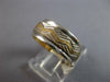 WIDE 14KT 2 TONE GOLD 3D SOLID DIAMOND CUT CRISS CROSS 7MM FUN ANNIVERSARY RING