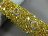 GIA LARGE 51.38CT WHITE & FANCY YELLOW DIAMOND 18KT YELLOW GOLD TENNIS BRACELET