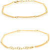 .42CT DIAMOND 14KT YELLOW GOLD ROUND MULTI BAR BY THE YARD ADJUSTBABLE BRACELET