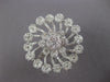ESTATE EXTRA LARGE 3.29CT DIAMOND 18KT WHITE GOLD 3D MULTI FLOWER COCKTAIL RING