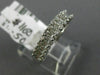 ESTATE .50CT DIAMOND 14KT WHITE GOLD 3D THREE ROW CLASSIC ROUND ANNIVERSARY RING