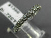 ANTIQUE .72CT ROUND OLD MINE DIAMOND 18KT WHITE GOLD SQUARE ETERNITY RING #11514
