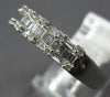 ESTATE 1.0CT DIAMOND 18KT WHITE GOLD ROUND & BAGUETTE INVISIBLE ANNIVERSARY RING