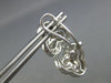 2.50CT DIAMOND 14KT WHITE GOLD 3D DOUBLE HEART INFINITY CLIP ON HANGING EARRINGS