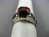 ESTATE 9.28CT DIAMOND & AAA GARNET 14K WHITE GOLD 3D PYRAMID COCKTAIL RING #2040