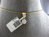 .25CT DIAMOND 14KT YELLOW GOLD CLASSIC CLUSTER FLOWER INVISIBLE FLOATING PENDANT