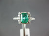 1.40CT DIAMOND & AAA EMERALD 14KT WHITE GOLD SQUARE & ROUND HALO ENGAGEMENT RING