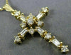 ESTATE LARGE 1.0CT ROUND & BAGUETTE DIAMOND 14KT YELLOW GOLD 3D PENDANT #20837