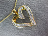 ESTATE LARGE 2.03CT DIAMOND 14K 2 TONE GOLD ROUND & BAGUETTE HEART PENDANT 27251