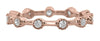 .29CT DIAMOND 18KT ROSE GOLD FILIGREE ETERNITY BAMBOO WEDDING ANNIVERSARY RING