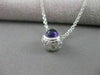 ESTATE 1.20CTW FLOATING DIAMOND AMETHYST 18K WHITE GOLD FILIGREE PENDANT #2490
