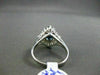ESTATE LARGE 3.20CT DIAMOND & AAA SAPPHIRE PLATINUM OVAL FILIGREE BALLERINA RING
