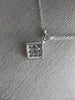 ESTATE .20CT DIAMOND 14K WHITE GOLD 3D CLASSIC INVISIBLE SQUARE FLOATING PENDANT