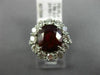 LARGE GIA 5.60CT DIAMOND & AAA RUBY PLATINUM 3D PRINCESS DIANA ENGAGEMENT RING