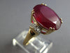 EXTRA LARGE 10.15CT DIAMOND & AAA RUBY 14K 2 TONE GOLD 3D ENGAGEMENT RING #28008