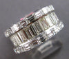 LARGE 3.85CT DIAMOND 18KT WHITE GOLD 3D BAGUETTE SEMI ETERNITY ANNIVERSARY RING