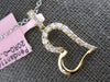ESTATE .24CT DIAMOND 14KT YELLOW GOLD CLASSIC ROUND OPEN HEART FLOATING PENDANT