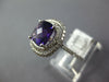 2.84CT DIAMOND & AAA AMETHYST 14K WHITE GOLD CUSHION DOUBLE HALO SQUARE FUN RING