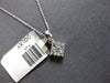 .25CT DIAMOND 14K WHITE GOLD ROUND INVISIBLE SQUARE GEOMETRICAL FLOATING PENDANT