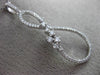ESTATE LARGE .42CT ROUND DIAMOND 14KT WHITE GOLD 3D INFINITY FLOWER LOVE PENDANT