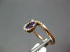 ESTATE .68CT DIAMOND & AAA AMETHYST 14KT ROSE GOLD ROUND & PEAR SHAPE SNAKE RING