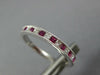 .41CT DIAMOND AAA RUBY 18K WHITE GOLD PRINCESS FILIGREE CHANNEL ANNIVERSARY RING