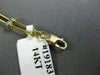 ANTIQUE LONG .25CT DIAMOND 14KT WHITE & YELLOW GOLD BEZEL HEART BRACELET #19183