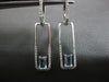 .92CT DIAMOND & AAA AQUAMARINE 14KT WHITE GOLD 3D EMERALD CUT & ROUND EARRINGS