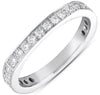 ESTATE .44CT DIAMOND 14K WHITE GOLD ROUND CHANNEL SQUARE DESIGN ANNIVERSARY RING