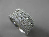 ESTATE WIDE 3.14CT DIAMOND 14KT WHITE GOLD ETOILE ANNIVERSARY RING UNIQUE #20429