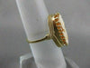 LONG ANTIQUE 14KT YELLOW GOLD LADY CAMEO SHELL FILIGREE COCKTAIL RING #19463