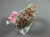 LARGE 3.54CT WHITE & PINK DIAMOND 18K WHITE & ROSE GOLD WEDDING ANNIVERSARY RING