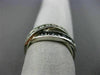 ESTATE WIDE .64CT BLACK & WHITE DIAMONDS 14KT WHITE GOLD INFINITY LOVE RING #860