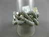 ESTATE WIDE 3.0CT DIAMOND 14KT WHITE GOLD 3D HANDCRAFTED FLEXIBLE LOVE KNOT RING