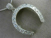 ESTATE LARGE PLATINUM 2.60CT DIAMOND 3D HORSESHOE LUCKY FLOATING PENDANT #21965