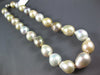 EXTRA LARGE AAA MULTI COLOR SOUTH SEA PEARL 14K WHITE GOLD CLASSIC LOVE NECKLACE
