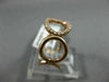 ESTATE WIDE .14CT DIAMOND 14KT ROSE GOLD 3D MULTI CIRCLE INFINITY OPEN LOVE RING