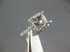 LARGE .40CT DIAMOND 14KT WHITE GOLD 3D SQUARE 4 PRONG SEMI MOUNT ENGAGEMENT RING