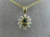ESTATE .42CT SAPPHIRE & DIAMONDS 10KT 2 TONE GOLD PEAR SHAPED PENDANT #22975