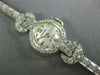 ANTIQUE CROTON .72CT OLD MINE DIAMOND 14KT WHITE GOLD 3D ART DECO WATCH #2208