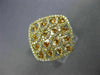 ESTATE WIDE 1.07CT DIAMOND & AAA YELLOW SAPPHIRE 14KT YELLOW GOLD FILIGREE RING
