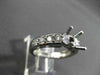 ESTATE .78CT DIAMOND 14KT WHITE GOLD 4 PRONG SEMI MOUNT ENGAGEMENT RING #2113