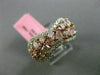 ESTATE 3.73CT DIAMOND 18K WHITE & ROSE GOLD 3D INFINITY WEDDING ANNIVERSARY RING